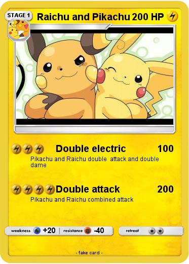 Pokemon Raichu and Pikachu