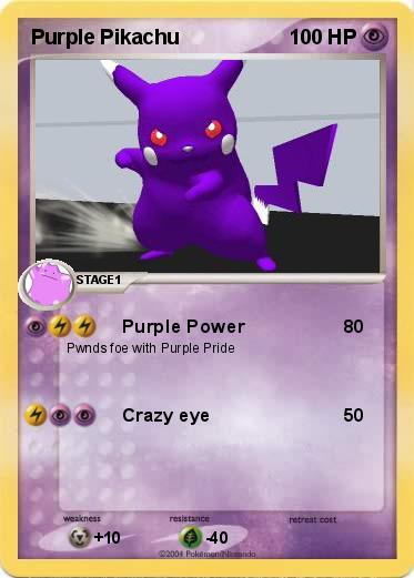 Pokemon Purple Pikachu