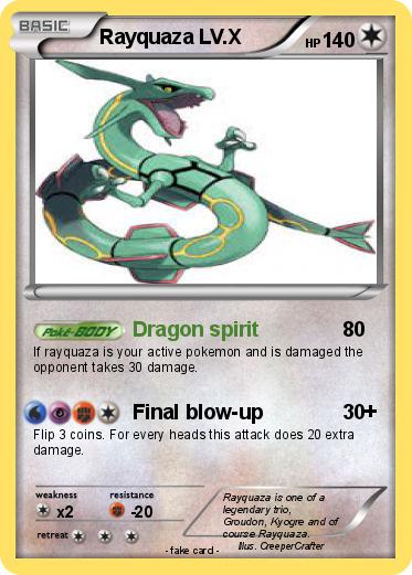 Pokemon Rayquaza LV.X