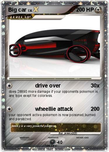 Pokemon Big car