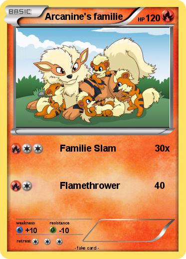 Pokemon Arcanine's familie