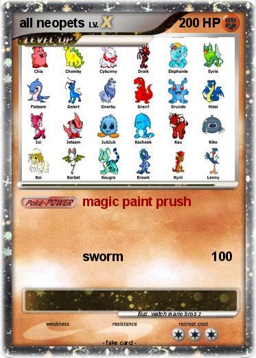 Pokemon all neopets