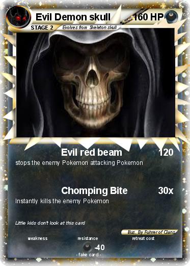 Pokemon Evil Demon skull