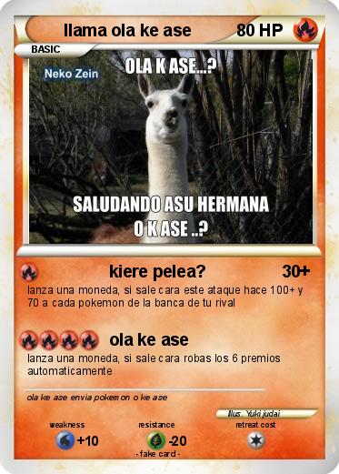 Pokemon llama ola ke ase