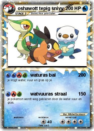 Pokemon oshawott tepig snivy