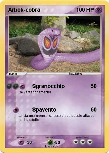 Pokemon Arbok-cobra