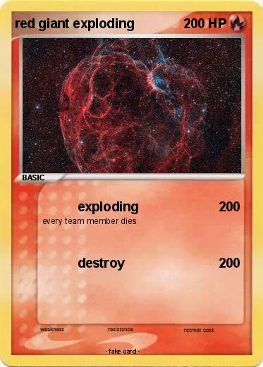 Pokemon red giant exploding