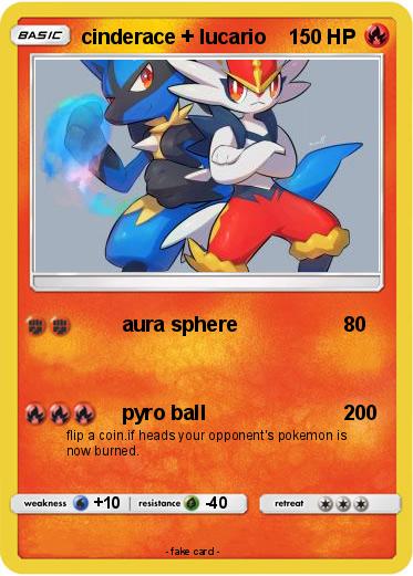 Pokemon cinderace + lucario