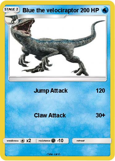 Pokemon Blue the velociraptor
