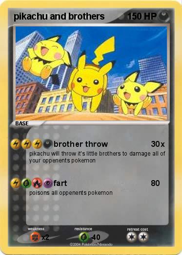 Pokemon pikachu and brothers