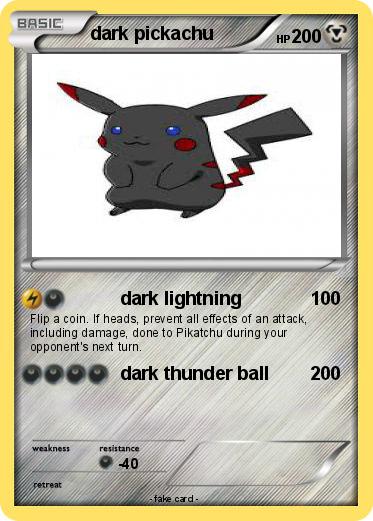 Pokemon dark pickachu