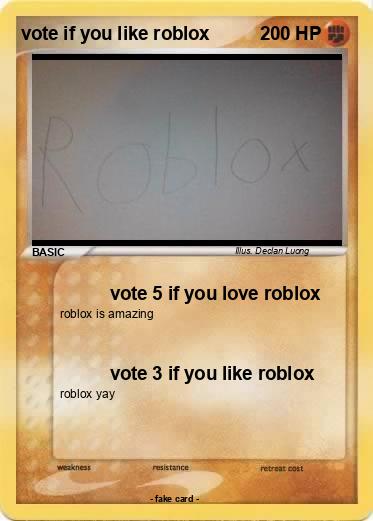 Pokemon vote if you like roblox