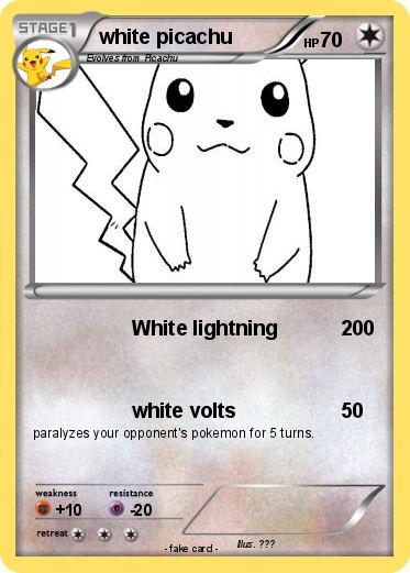 Pokemon white picachu