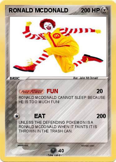 Pokemon RONALD MCDONALD