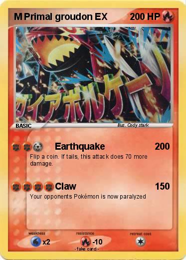 Pokemon M Primal groudon EX