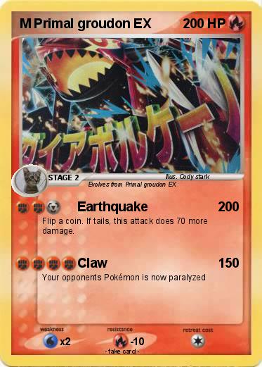 Pokemon M Primal groudon EX