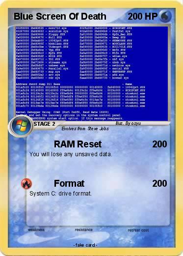 Pokemon Blue Screen Of Death