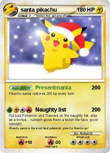 Pokemon santa pikachu