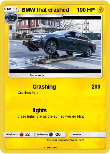 Pokemon BMW that crashed