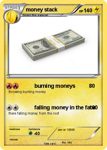 Pokemon money stack