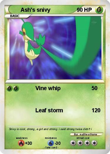 Pokemon Ash's snivy