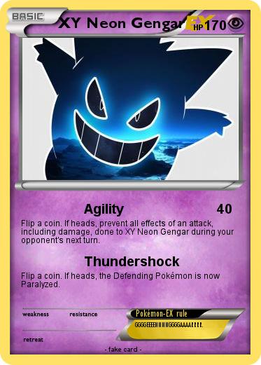 Pokemon XY Neon Gengar