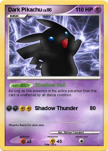 Pokemon Dark Pikachu