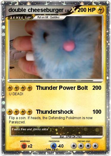Pokemon double cheeseburger