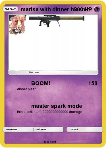 Pokemon marisa with dinner blaster