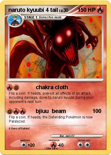 Pokemon naruto kyuubi 4 tail