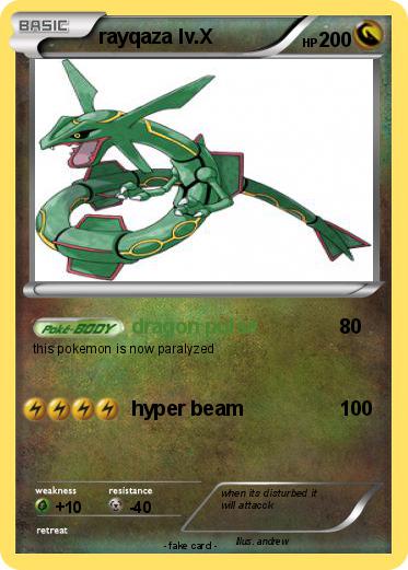 Pokemon rayqaza lv.X