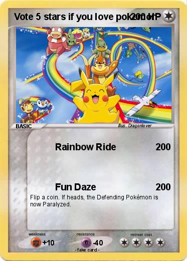 Pokemon Vote 5 stars if you love pokemon