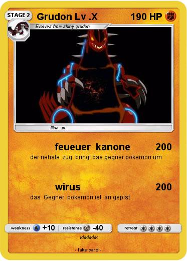 Pokemon Grudon Lv .X