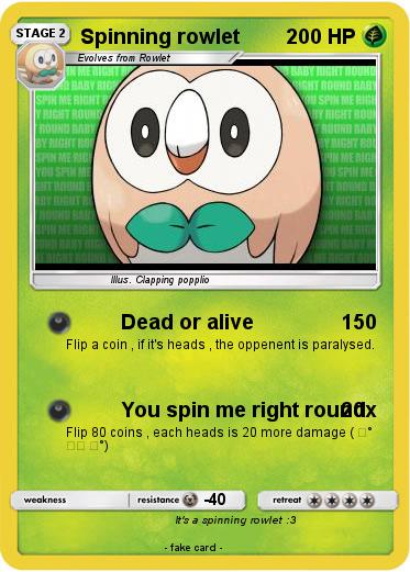 Pokemon Spinning rowlet