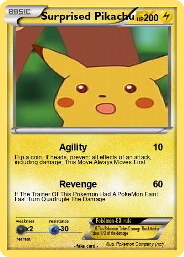 Pokemon Surprised Pikachu