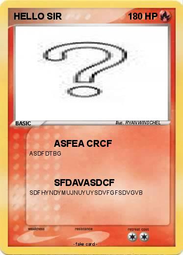 Pokemon HELLO SIR