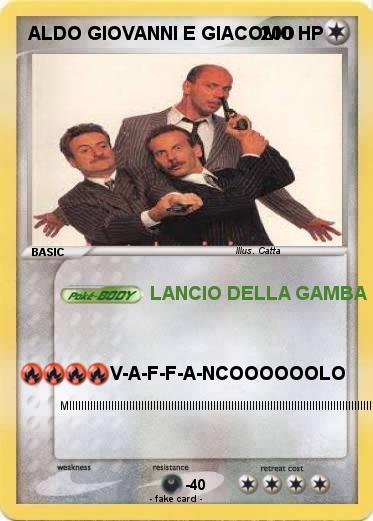 Pokemon ALDO GIOVANNI E GIACOMO