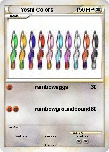 Pokemon Yoshi Colors