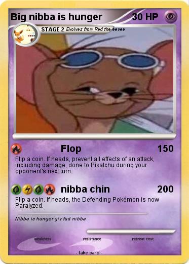 Pokemon Big nibba is hunger