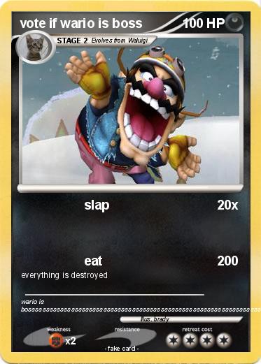 Pokemon vote if wario is boss