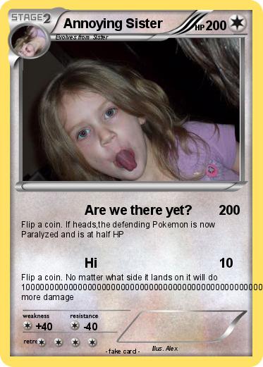 Pokemon Annoying Sister