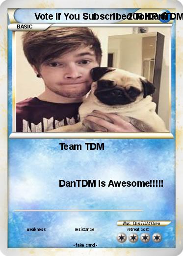 Pokemon Vote If You Subscribed To DanTDM