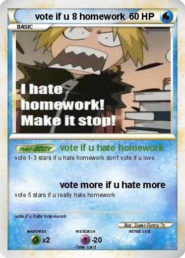 Pokemon vote if u 8 homework