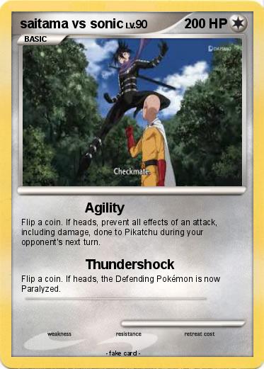 Pokemon saitama vs sonic