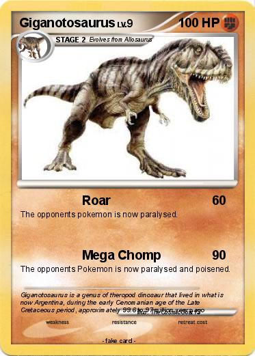 Pokemon Giganotosaurus