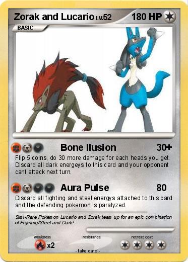 Pokemon Zorak and Lucario