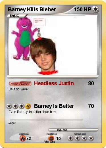 Pokemon Barney Kills Bieber
