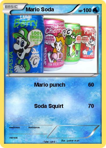 Pokemon Mario Soda