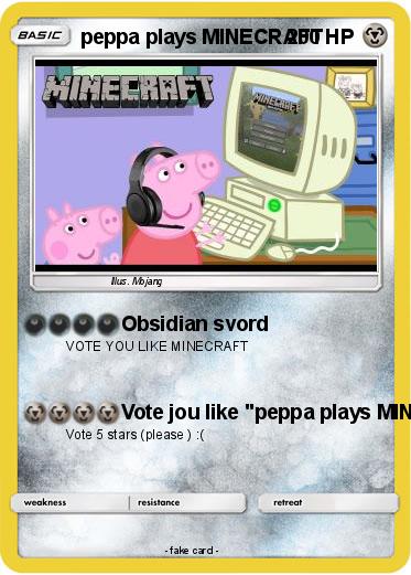 Pokemon peppa plays MINECRAFT