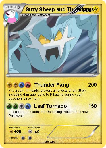 Pokemon Suzy Sheep and Thundurus